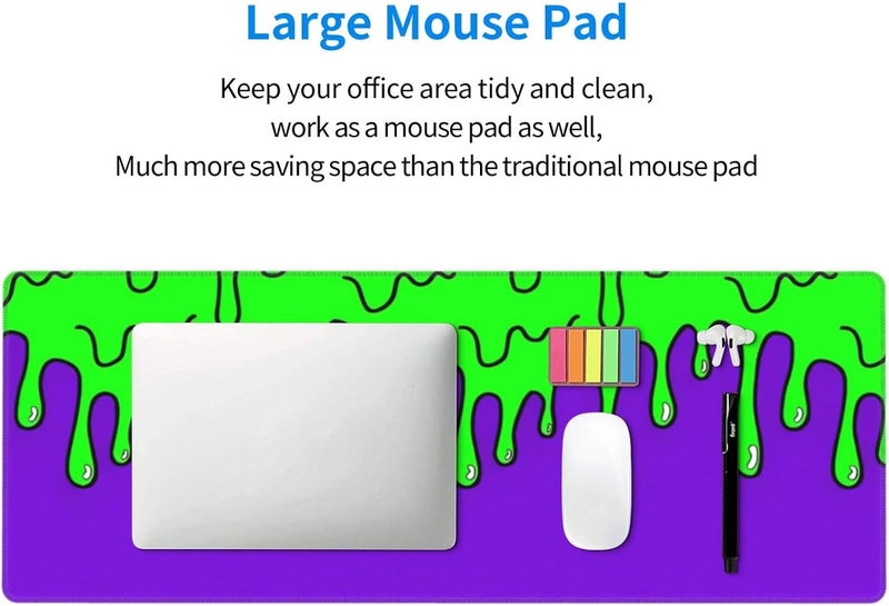 Brecoy Gaming Mouse Pad Abstract Dripping Design Desk Mat Desk Pad Large Gaming Mouse Pad E-Sports Office Keyboard Pad Computer Mouse Non-Slip Computer Mat Gift for Teen Boyfriend Girlfriend - Image 5